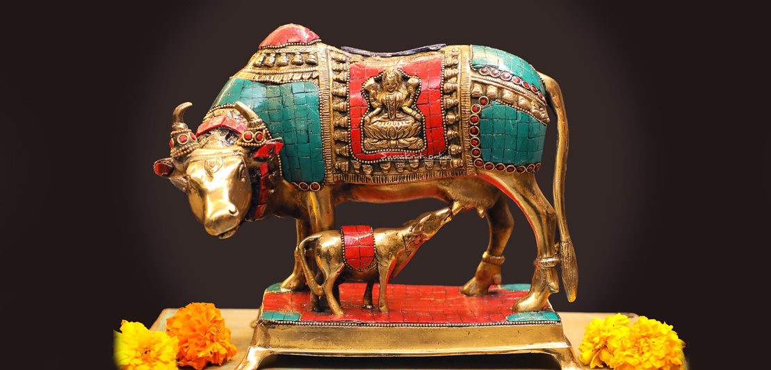 Vastu Wisdom: Enhance Prosperity with Kamadhenu Cow and Calf Statue